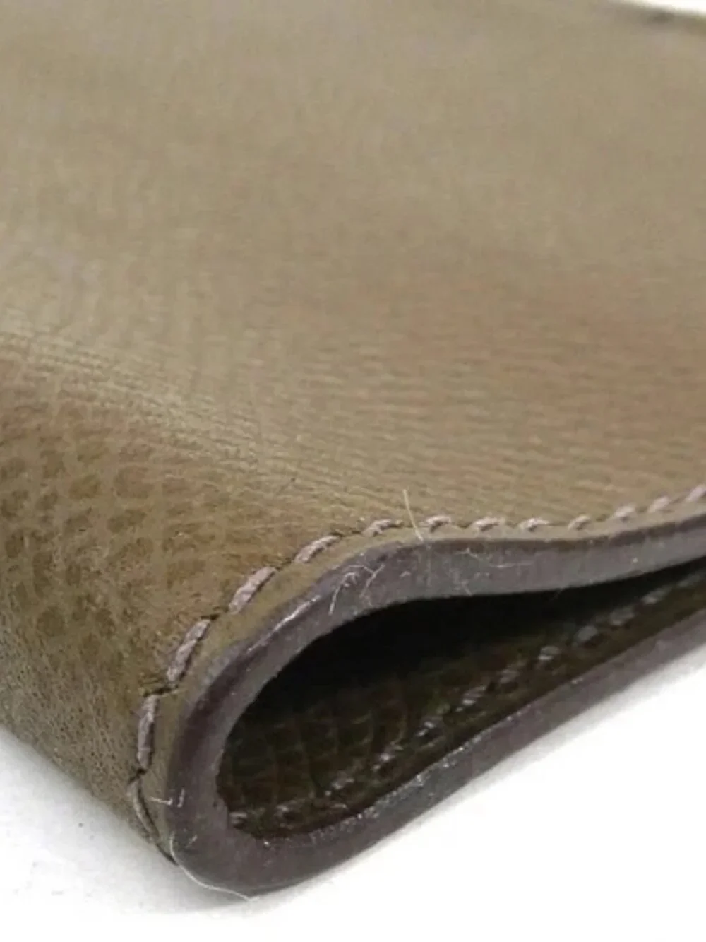 Auth HERMES Agenda/Note Cover Khaki Brown Leather - e60899a